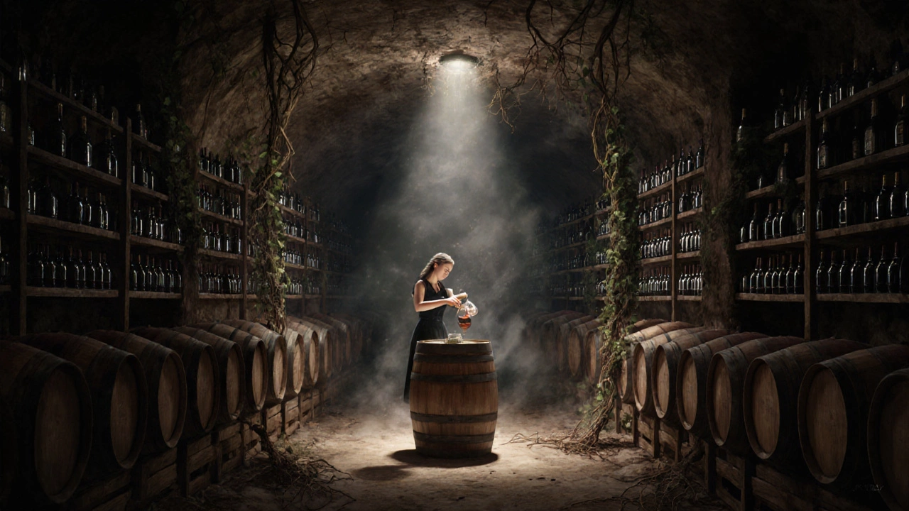 Подземный винный погреб в Молдове с тысячами бутылок и льющимся вином.