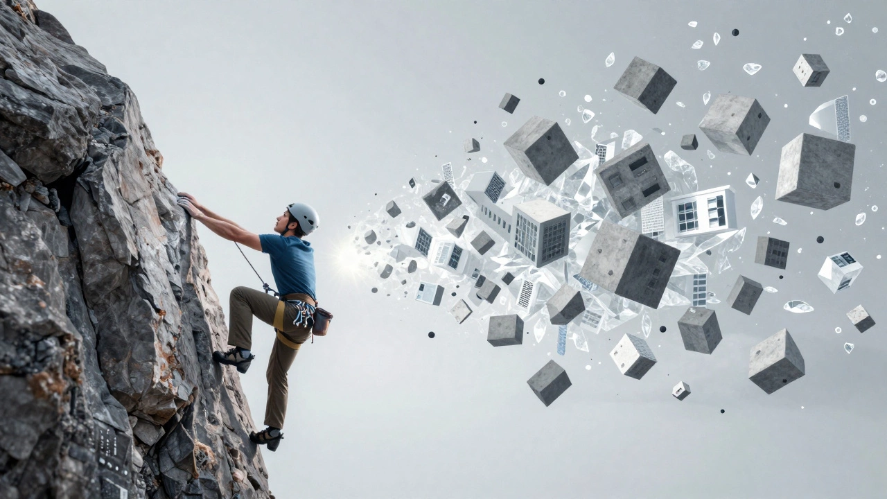 Концептуальное изображение очищения разума от городского шума в горах