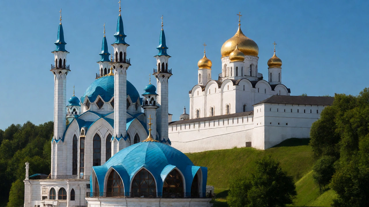 Мечеть Кул-Шариф и Благовещенский собор в Кремле Казани